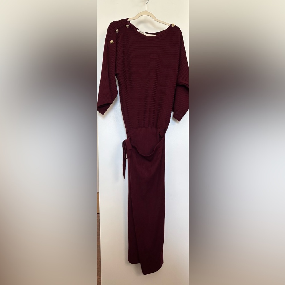 Ba&sh Robe Rahlia Ribbed Wrap Skirt Dress - Picture 5 of 9
